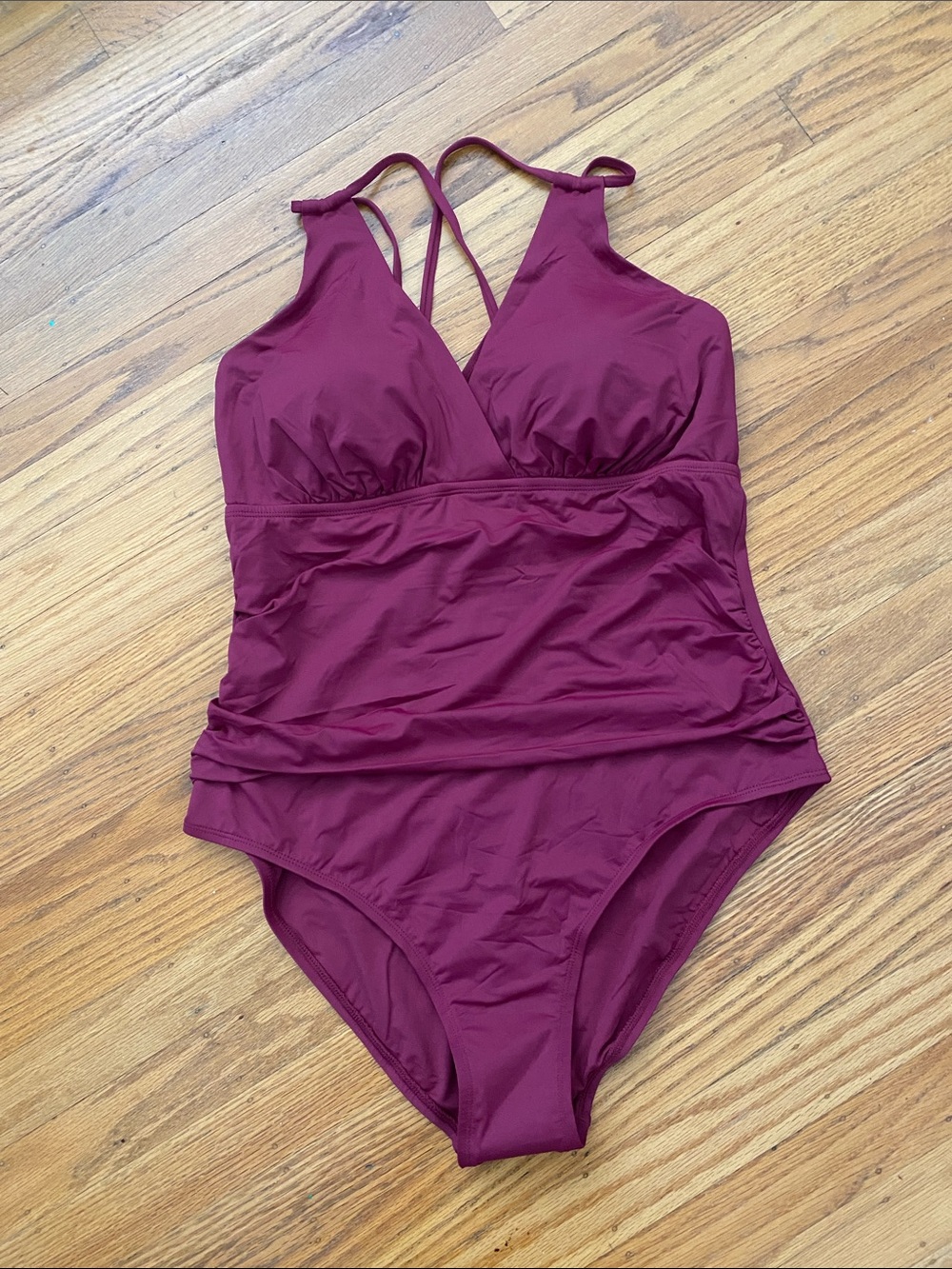 Jantzen Ruched Premium Swimsuit in Mulberry